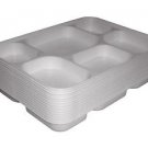 Disposable 6 compartments Party Tray/ Thali/ Plates - 100 Pack