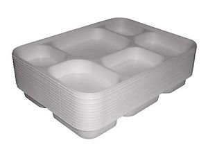 Disposable 6 compartments Party Tray/ Thali/ Plates - 100 Pack