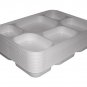 Disposable 6 compartments Party Tray/ Thali/ Plates - 100 Pack