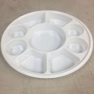 Disposable 9 compartments Round Party Tray/ Thali/ Plates - 100 Pack