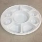 Disposable 9 compartments Round Party Tray/ Thali/ Plates - 100 Pack