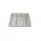 10 Compartments Round Disposable Party Tray/ Thali/ Plates - 25 Pack