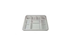 10 Compartments Round Disposable Party Tray/ Thali/ Plates - 25 Pack