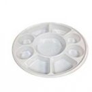 25 x Punjabi 9 Section White Disposable Thali Food Trays Plates For Indian Event