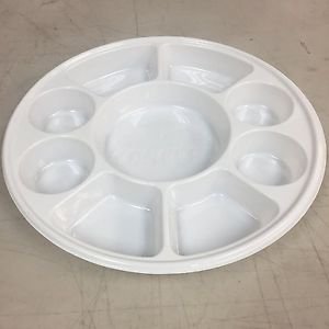 Disposable 9 compartments Round Party Tray/ Thali/ Plates - 200 Pack