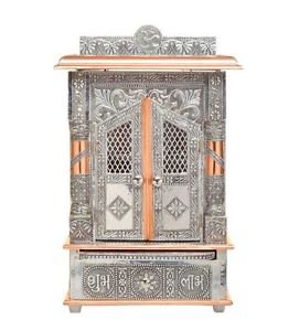 Puja Mandir (Temple/ Shrine/ Altar/ Pooja) With Doors 13"x 10"x 21"