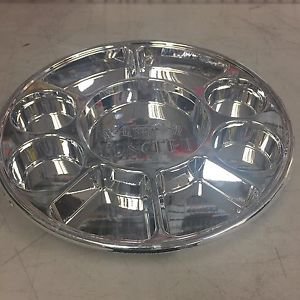 Disposable 9 compartments silver Round Party Tray/ Thali/ Plates - 100 Pack