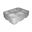 25 x Punjabi 6 Section White Disposable Thali Food Trays Plates For Indian Event