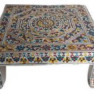 Antique Silver Flower Bajot Large, Premium Quality Puja Bajot /Table/ Chowki