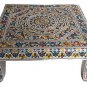 Antique Silver Flower Bajot Large, Premium Quality Puja Bajot /Table/ Chowki