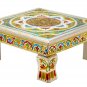 Meenakari Puja Bajot/ Chaurang/ Chowki (Hindu Pooja) - Mandala 15" X 15" X 5"