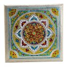 Meenakari Puja Bajot/ Chaurang/ Chowki (Hindu Pooja) - Mandala 12" X 12" X 5"