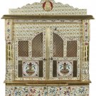 Puja Door Mandir - Wooden Hindu Temple  22" Meenakari Mandir - Fully Assembled
