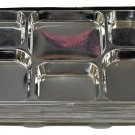 6 Compartments Silver Disposable Party Tray Thali Langar Plates 100 Pack