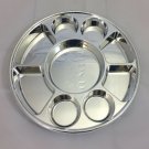 9 Compartments Silver Round Disposable Party Tray Thali Langar Plates 200 Pack