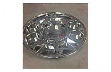 9 Compartments Silver Round Disposable Party Tray Thali Langar Plates 25 Pack