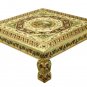 Peacock Premium Quality Indian Puja Bajot-Table-Chowki-Chaurang Medium 15"