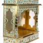 Puja Mandir - Wooden Hindu Temple 25" Meenakari Mandir - No Door