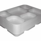 Disposable 6 compartments Party Tray Thali Plates - 200 Pack Desi Party Plates