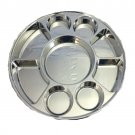 9 Compartments Silver Round Disposable Party Tray Thali Langar Plates 50 Pack