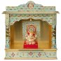 Puja Mandir - Wooden Hindu Temple  22" Meenakari Mandir - No Door
