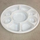 Disposable 9 compartments Round Party Pooja Langar Tray Thali Plates 100 Pack