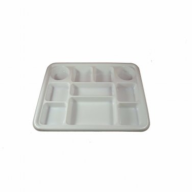 Disposable 10 compartments Party Tray Indian Langar Thali Plates - 100 Pack