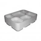 25 Punjabi 6 Section White Disposable Thali Food Trays Plates For Indian Event