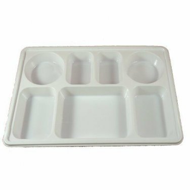 Disposable 7 compartments Party Tray Thali Plates - 100 Pack Indian Desi Plates