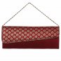 Handmade Womens Maroon Party Clutch Purse - Indian Desi Traditional Party Clutch