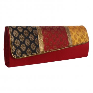 Handmade Womens Standard Multi Color Clutch Purse Evening bag