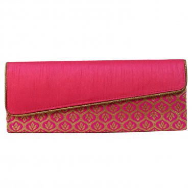 Handmade Womens Classic Pink Party Clutch Purse Evening bag