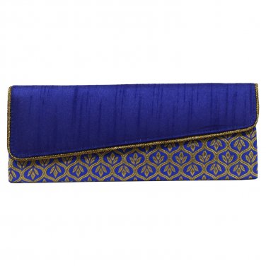 Handmade Womens Classic Blue Party Clutch Purse Evening bag