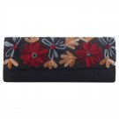 Handmade Womens Blue Floral Clutch Purse - Indian Desi Traditional Party Clutch