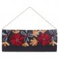 Handmade Womens Blue Floral Clutch Purse - Indian Desi Traditional Party Clutch