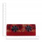 Handmade Womens Red Floral Clutch Purse - Indian Desi Traditional Party Clutch
