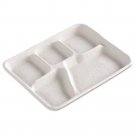 Disposable 5 compartments Dinner Party Plates Tray Indian Langar Thali 25 Pack