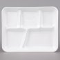 Disposable 5 compartments Dinner Party Plates Tray Indian Langar Thali 25 Pack