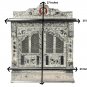 Pooja Mandir - Wooden Puja Home Temple 25" Pure Silver Color Mandir with Doors