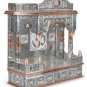 Pooja Mandir - Wooden Puja Temple 25" Panchmukh Mandir -Copper Oxidized