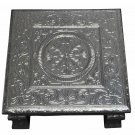 Silver Flower Indian Puja Bajot-Table-Chowki Large 18" Pooja Bajot Table