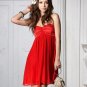 Off Shoulder Party Dress - red or black