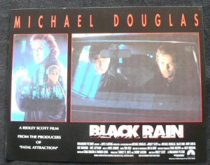 BLACK RAIN    LOBBY CARD     11X14