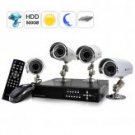 SecurONE Outdoors Edition - Complete Surveillance Kit (H264 DVR + 4 Cameras + 500GB HDD)