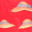 Vintage Homco Burwood 1987 Wall Hanging Hats Set of 3