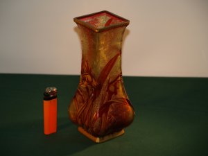 Art Nouveau Glass Vase.