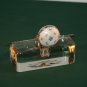 Antique Glass Crystal Writing / Silver Gilt & Enamelled Desk Set & inkwell.