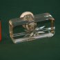 Antique Glass Crystal Writing / Silver Gilt & Enamelled Desk Set & inkwell.