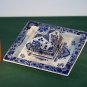 Antique Delftware Writing / Desk Set & inkwell.