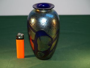 A  Modern Designer Iridescent Art Glass Vase.